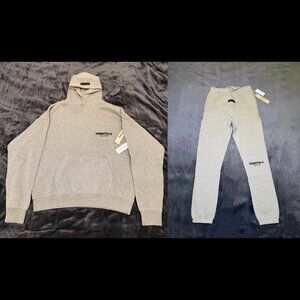 Combo Set Fear of God Essentials Dark Oat Hoodie & Sweatpants BNWT Authentic ✅